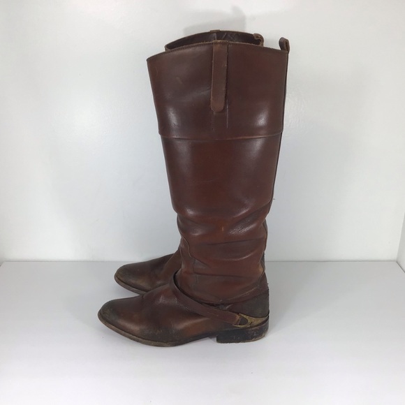 GOLDEN GOOSE CHARLIE DISTRESSED LEATHER RIDING CLAMP BOOTS SZ EUR 38 US 8 - Picture 8 of 15